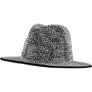 imageTrendy Apparel Shop Rhinestone Studded Bling Western Cowboy Cowgirl HatSilver