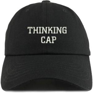 imageTrendy Apparel Shop Thinking Cap Solid Adjustable Unstructured Dad HatBlack