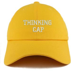 imageTrendy Apparel Shop Thinking Cap Solid Adjustable Unstructured Dad HatGold