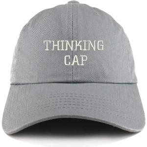 imageTrendy Apparel Shop Thinking Cap Solid Adjustable Unstructured Dad HatGrey