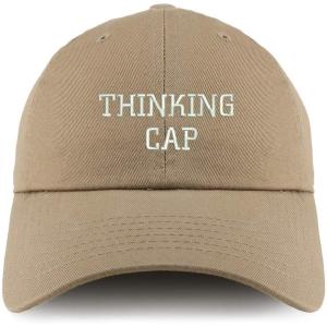 imageTrendy Apparel Shop Thinking Cap Solid Adjustable Unstructured Dad HatKhaki