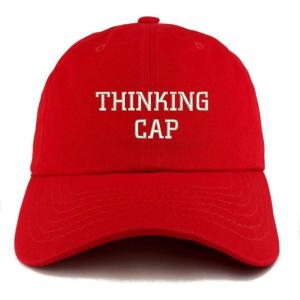 imageTrendy Apparel Shop Thinking Cap Solid Adjustable Unstructured Dad HatRed