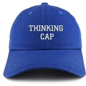 imageTrendy Apparel Shop Thinking Cap Solid Adjustable Unstructured Dad HatRoyal