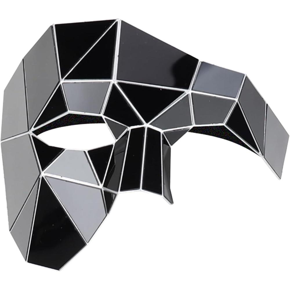 imageTrendy Apparel Shop Mirror Phantom Half Mask Costume AccessoryBlack