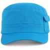 imageTrendy Apparel Shop Plain Castro Flat Top Style Army Cap with PocketAqua
