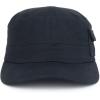 imageTrendy Apparel Shop Plain Castro Flat Top Style Army Cap with PocketBlack