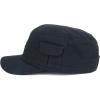 imageTrendy Apparel Shop Plain Castro Flat Top Style Army Cap with PocketBlack