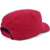 imageTrendy Apparel Shop Plain Castro Flat Top Style Army Cap with PocketBurgundy