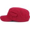 imageTrendy Apparel Shop Plain Castro Flat Top Style Army Cap with PocketBurgundy