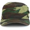 imageTrendy Apparel Shop Plain Castro Flat Top Style Army Cap with PocketCamo