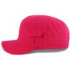imageTrendy Apparel Shop Plain Castro Flat Top Style Army Cap with PocketHot Pink