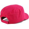 imageTrendy Apparel Shop Plain Castro Flat Top Style Army Cap with PocketHot Pink