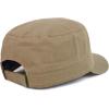 imageTrendy Apparel Shop Plain Castro Flat Top Style Army Cap with PocketKhaki