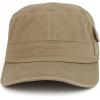 imageTrendy Apparel Shop Plain Castro Flat Top Style Army Cap with PocketKhaki