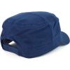 imageTrendy Apparel Shop Plain Castro Flat Top Style Army Cap with PocketNavy