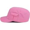 imageTrendy Apparel Shop Plain Castro Flat Top Style Army Cap with PocketPink