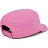 imageTrendy Apparel Shop Plain Castro Flat Top Style Army Cap with PocketPink