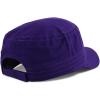 imageTrendy Apparel Shop Plain Castro Flat Top Style Army Cap with PocketPurple