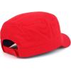 imageTrendy Apparel Shop Plain Castro Flat Top Style Army Cap with PocketRed