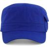imageTrendy Apparel Shop Plain Castro Flat Top Style Army Cap with PocketRoyal