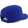 imageTrendy Apparel Shop Plain Castro Flat Top Style Army Cap with PocketRoyal
