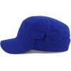 imageTrendy Apparel Shop Plain Castro Flat Top Style Army Cap with PocketRoyal