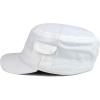 imageTrendy Apparel Shop Plain Castro Flat Top Style Army Cap with PocketWhite