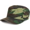 imageTrendy Apparel Shop Plain Castro Flat Top Style Army Cap with PocketCamo