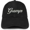 imageTrendy Apparel Shop Gramps Embroidered Soft Crown 100 Brushed Cotton CapBlack