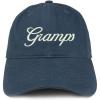 imageTrendy Apparel Shop Gramps Embroidered Soft Crown 100 Brushed Cotton CapNavy