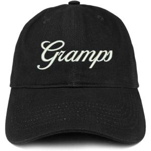 imageTrendy Apparel Shop Gramps Embroidered Soft Crown 100 Brushed Cotton CapBlack