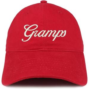 imageTrendy Apparel Shop Gramps Embroidered Soft Crown 100 Brushed Cotton CapRed