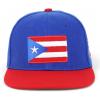 imageTrendy Apparel Shop Puerto Rico Embroidered Round Flat Bill Snapback CapRoyal Red