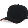 imageTrendy Apparel Shop 5 Panel Cotton and Suede Combo Snapback Baseball CapBlack Black