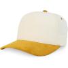 imageTrendy Apparel Shop 5 Panel Cotton and Suede Combo Snapback Baseball CapStone Mustard
