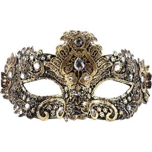 imageTrendy Apparel Shop Half Mask Venetian Masquerade Ball CostumeGold 2