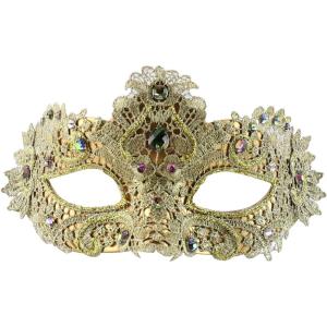 imageTrendy Apparel Shop Half Mask Venetian Masquerade Ball CostumeGold 3