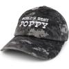 imageTrendy Apparel Shop Worlds Best Poppy Embroidered Soft Crown 100 Brushed Cotton CapDigital Night Camo