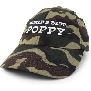 imageTrendy Apparel Shop Worlds Best Poppy Embroidered Soft Crown 100 Brushed Cotton CapCamo