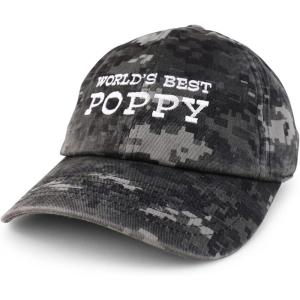 imageTrendy Apparel Shop Worlds Best Poppy Embroidered Soft Crown 100 Brushed Cotton CapDigital Night Camo