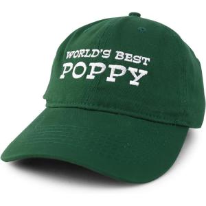 imageTrendy Apparel Shop Worlds Best Poppy Embroidered Soft Crown 100 Brushed Cotton CapHunter