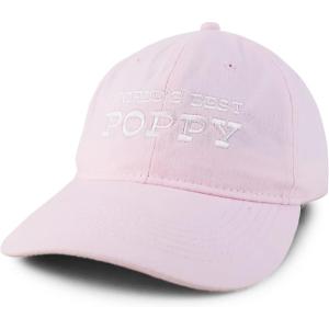 imageTrendy Apparel Shop Worlds Best Poppy Embroidered Soft Crown 100 Brushed Cotton CapLight Pink