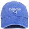 imageTrendy Apparel Shop Thinking Cap Embroidered Washed Cotton Adjustable CapRoyal