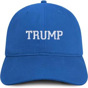 imageTrendy Apparel Shop Trump Varsity Font Embroidered Soft Cotton Baseball CapRoyal