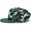image:imageTrendy Apparel Shop 6 Panel Star Embroidered Flat Bill Snapback CapCamo Olive