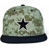 image:imageTrendy Apparel Shop 6 Panel Star Embroidered Flat Bill Snapback CapDesert Camo Black