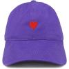image:imageTrendy Apparel Shop Emoticon Heart Embroidered Cotton Adjustable Ball Cap Dad HatPurple