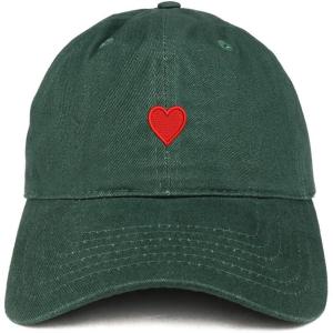 image:imageTrendy Apparel Shop Emoticon Heart Embroidered Cotton Adjustable Ball Cap Dad HatHunter