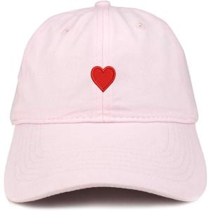 image:imageTrendy Apparel Shop Emoticon Heart Embroidered Cotton Adjustable Ball Cap Dad HatLight Pink