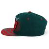 image:imageHecho En Mexico Eagle 3D Embroidered Flat Bill Snapback CapDark Green Red 6